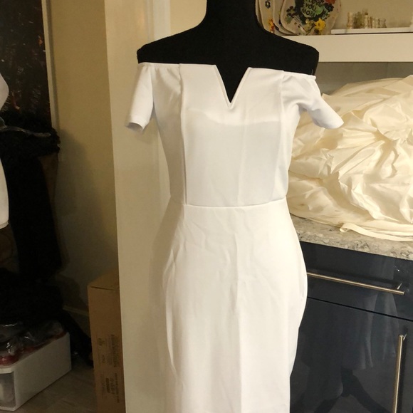 Mermaid versatile shoulder white midi - Picture 6 of 8
